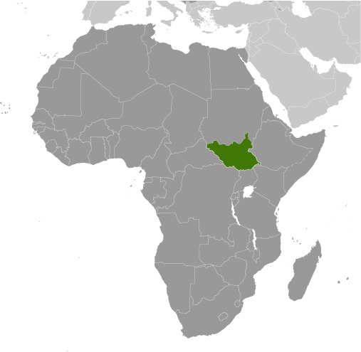 South Sudan Location Map