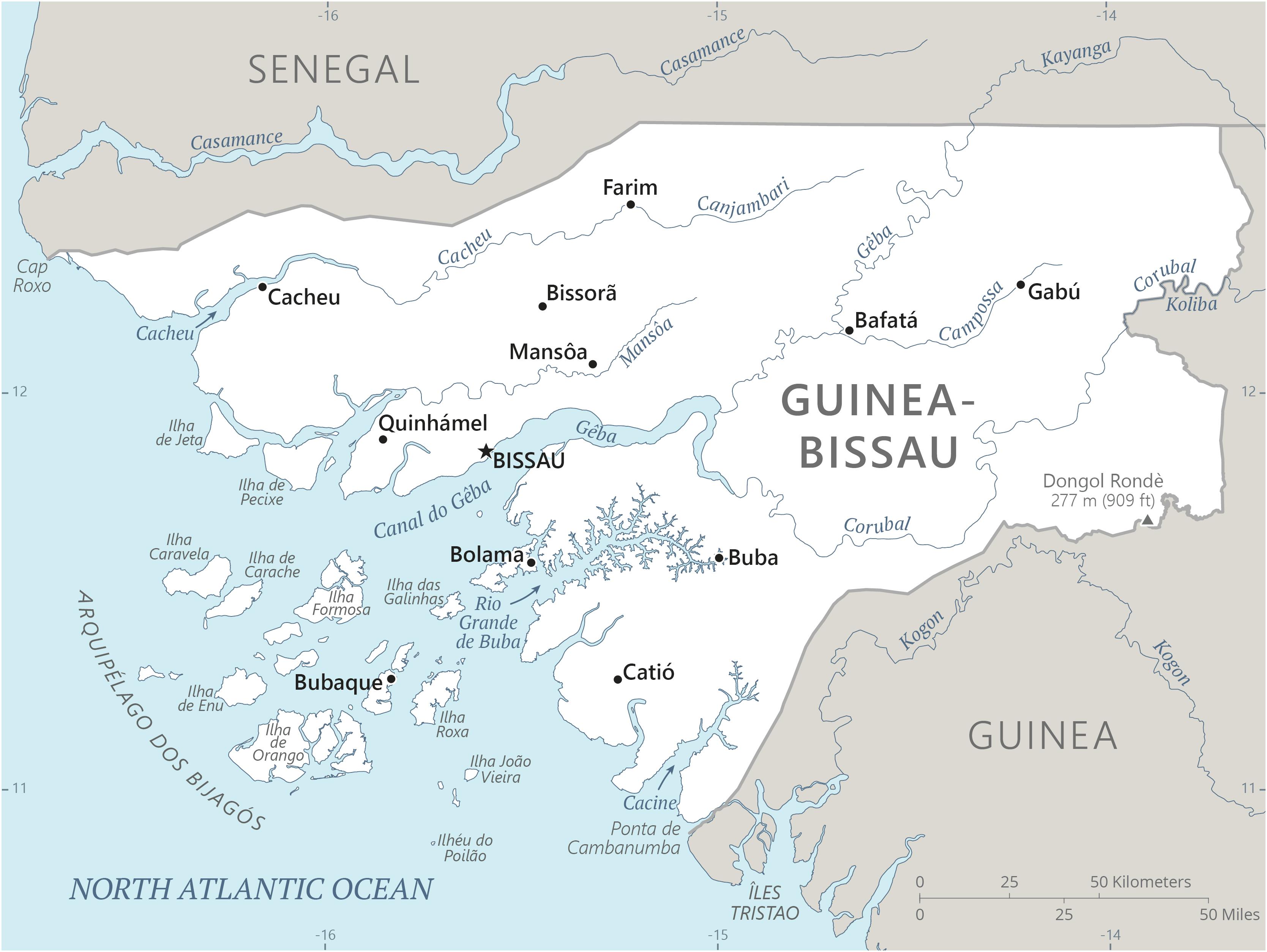 Map of Guinea-Bissau