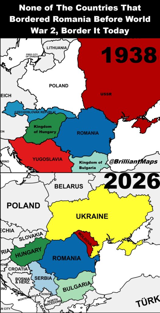 None of The Countries That Bordered Romania Before World War 2, Border ...