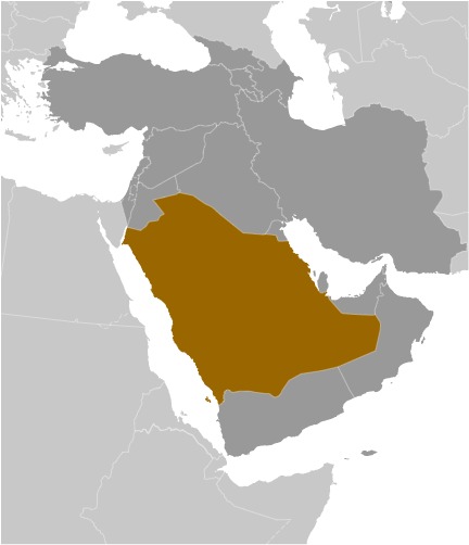 Saudi Arabia Location Map