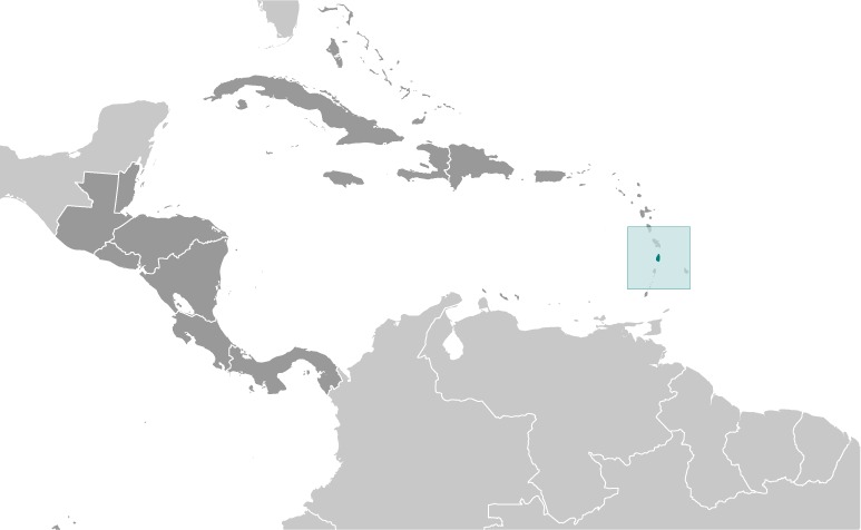 Saint Lucia Location Map