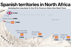 Map Of Spain’s North African Territories With An Explanation For Each Of Them