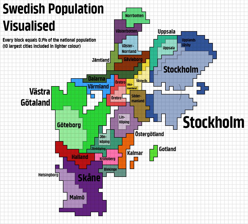 Population of Sweden Visualized