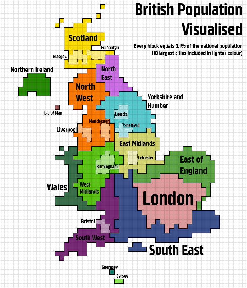 Population of The UK Visualized