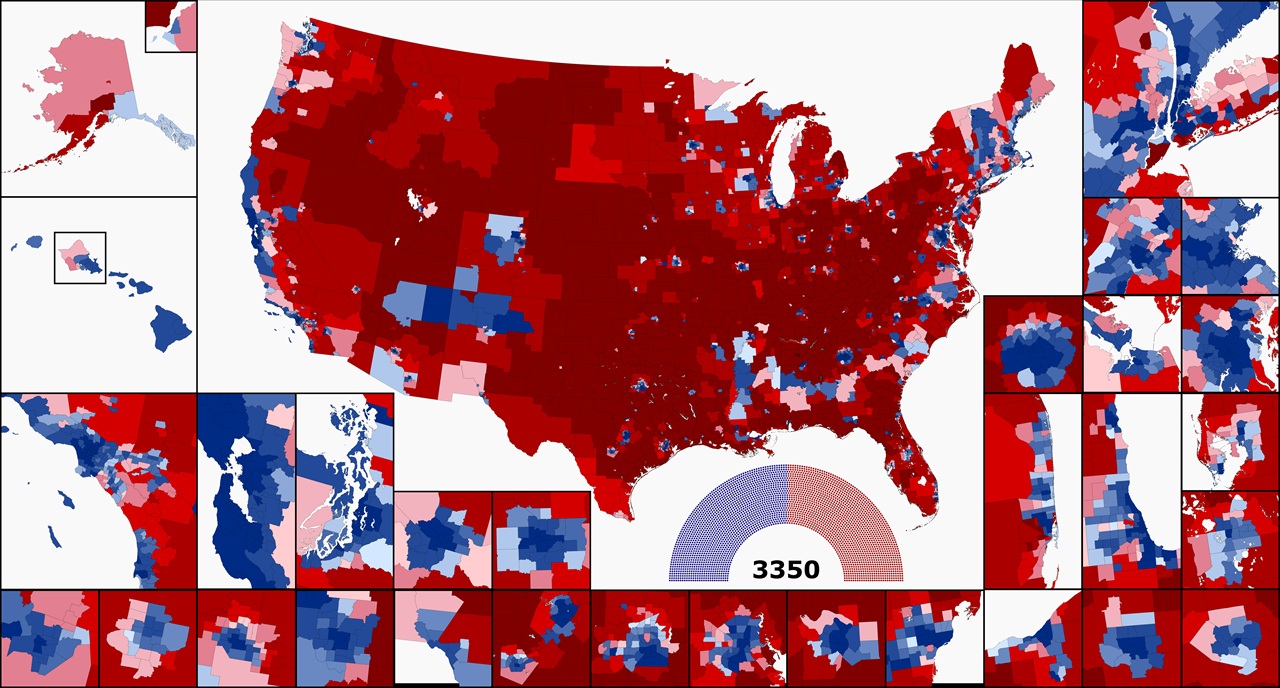 What If The US Had The Canadian Electoral System (~100k per district)