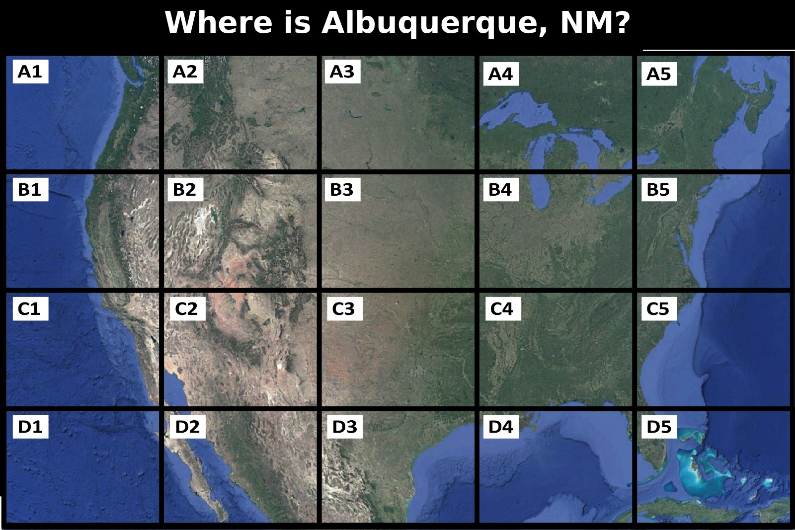 Where is Albuquerque, NM map quiz