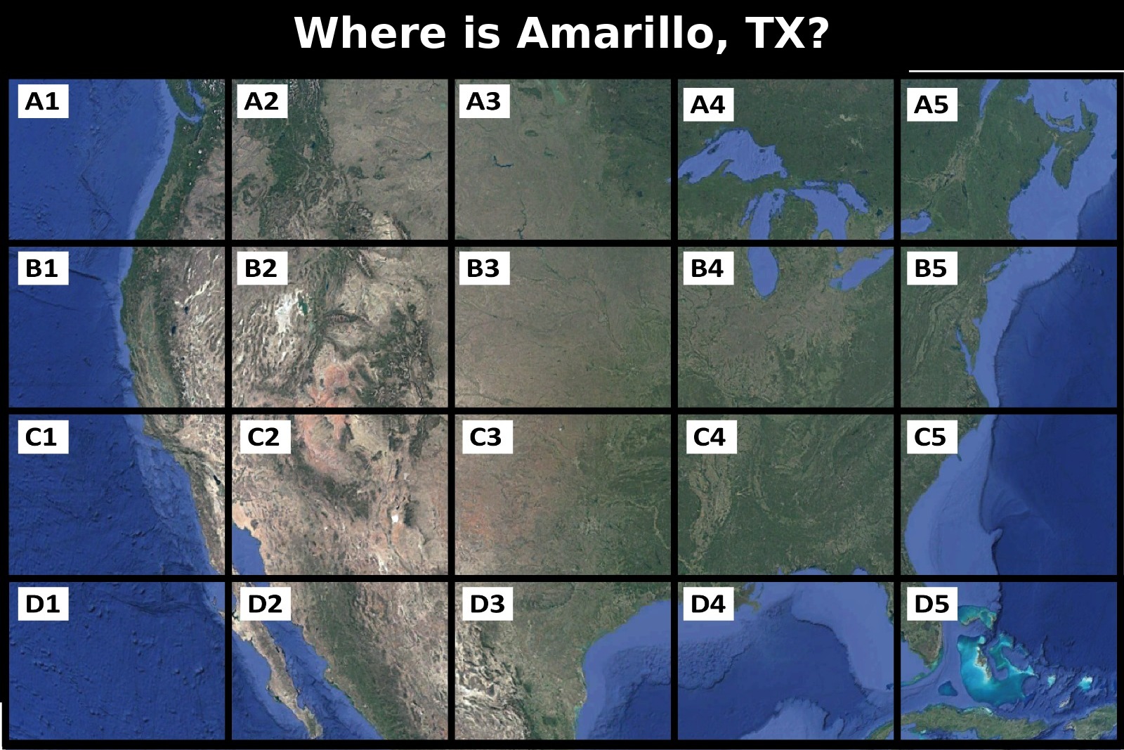 Where is Amarillo, TX map quiz
