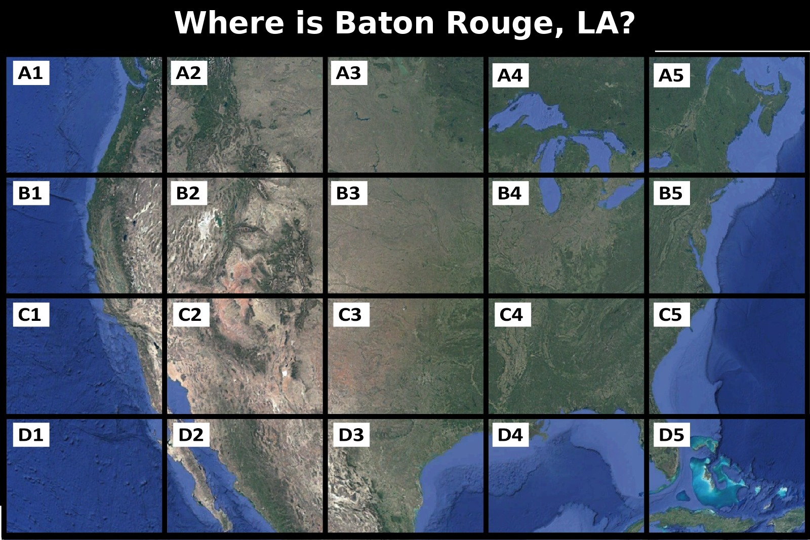 Where is Baton Rouge, LA map quiz