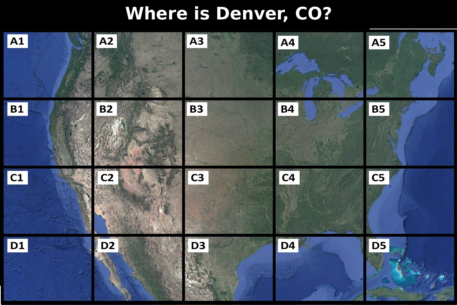 Where is Denver, CO map quiz