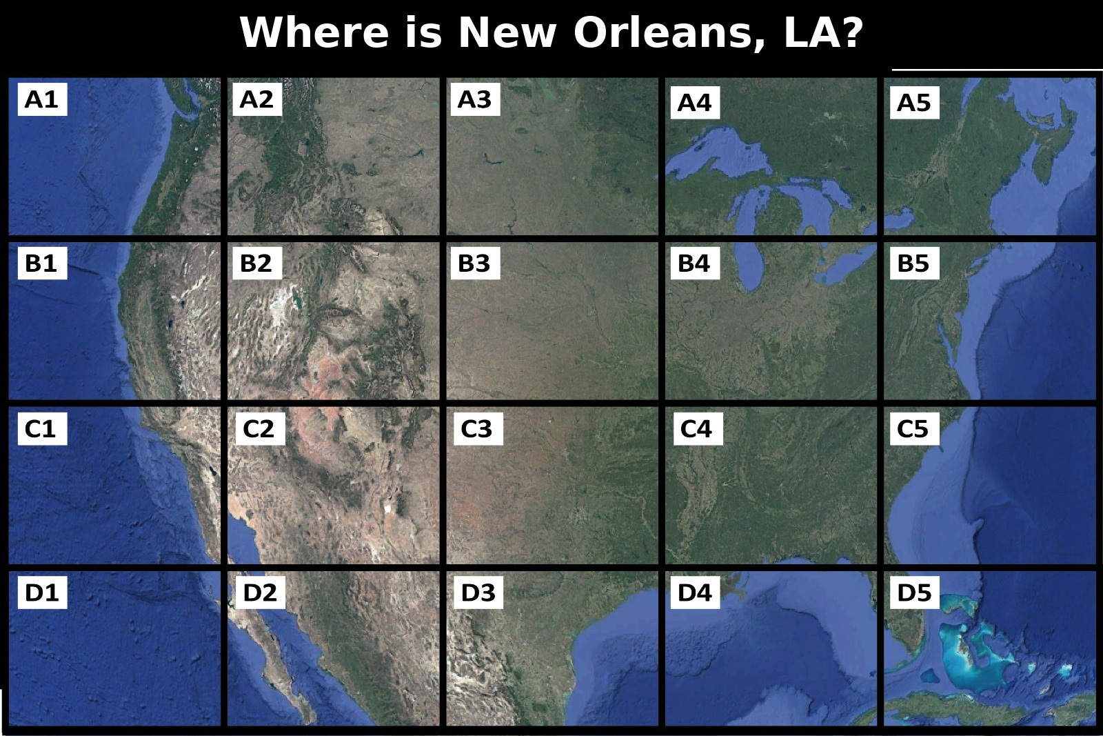 Where is New Orleans, LA map quiz