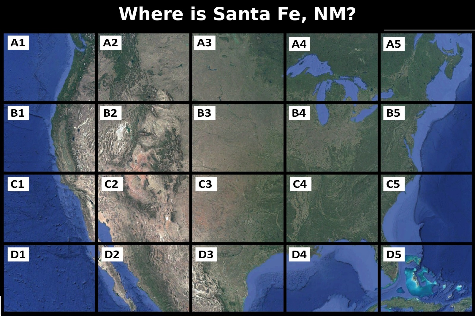 Where is Santa Fe, NM map quiz