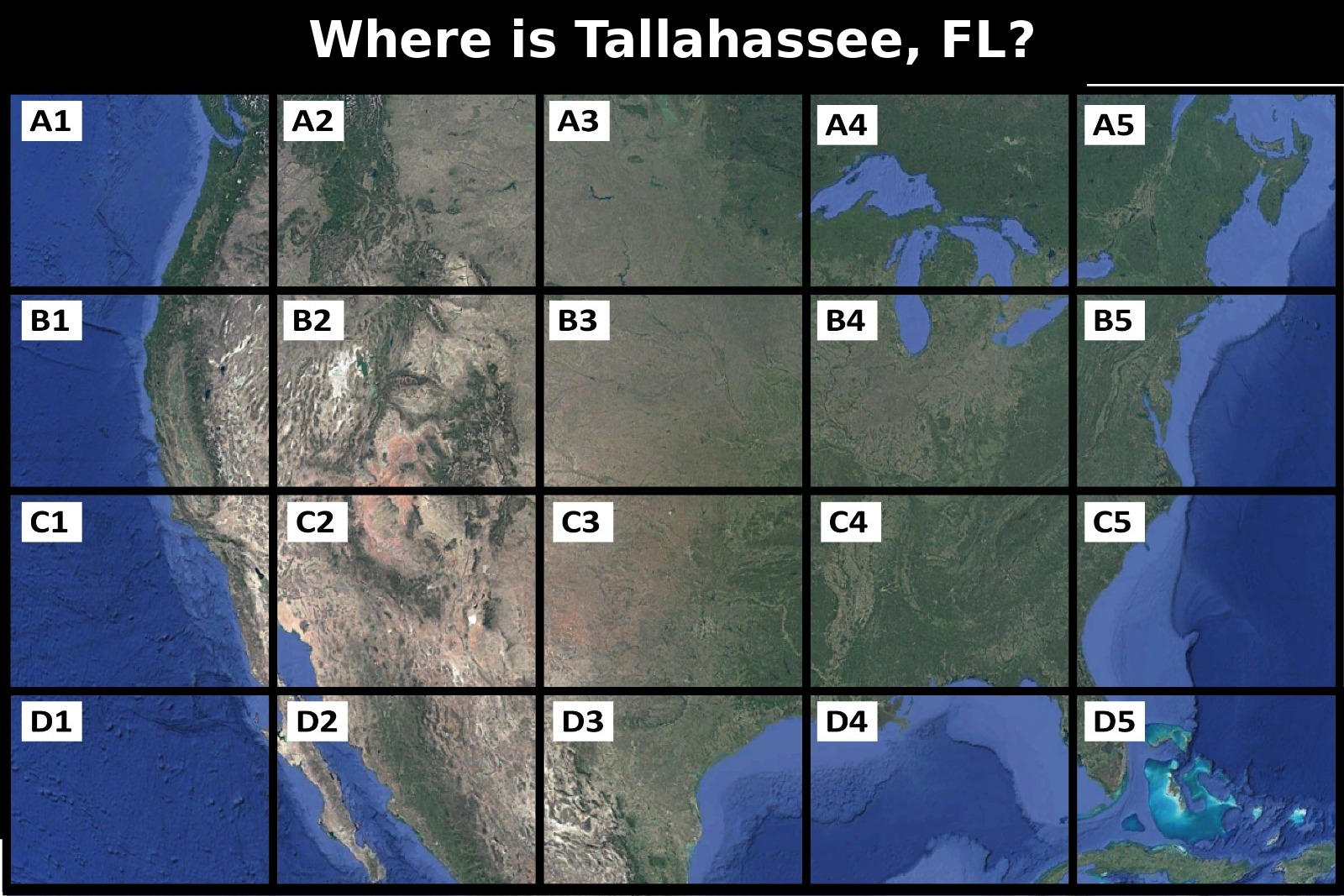 Where is Tallahassee, FL map quiz