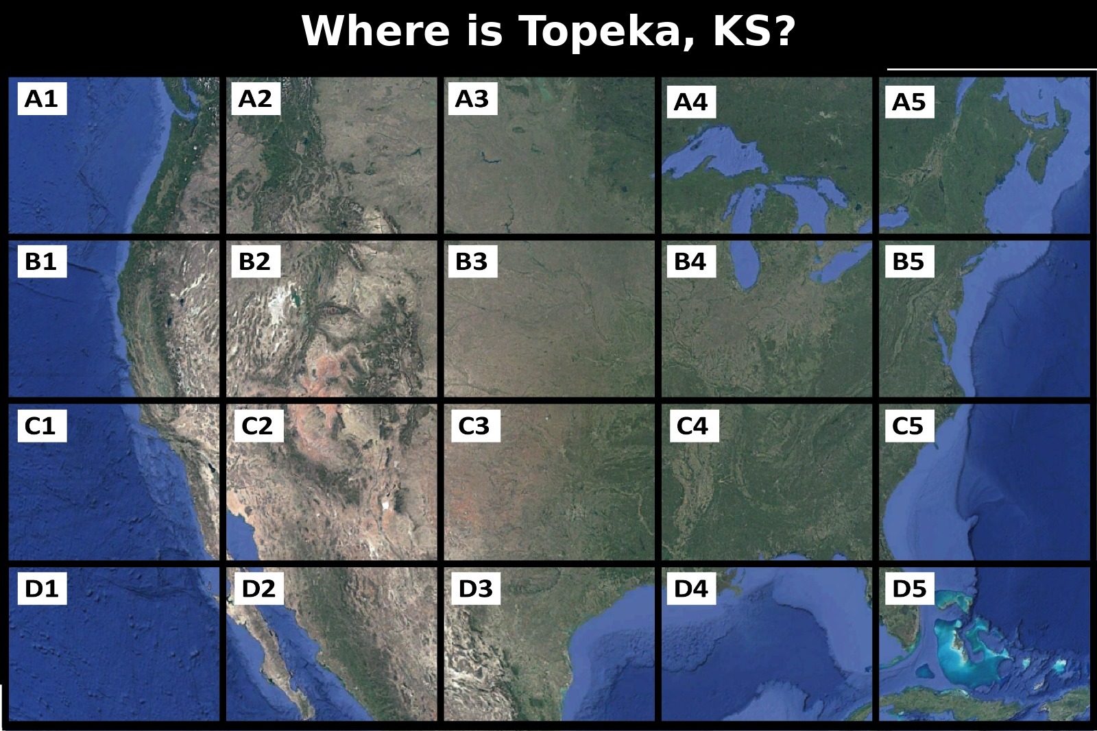 Where is Topeka, KS map quiz
