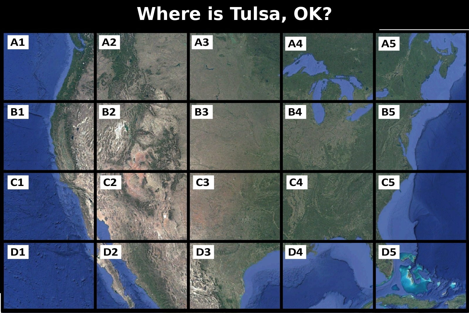 Where is Tulsa, OK map quiz