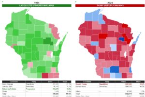 How Every State Voted In 1924 vs 2024