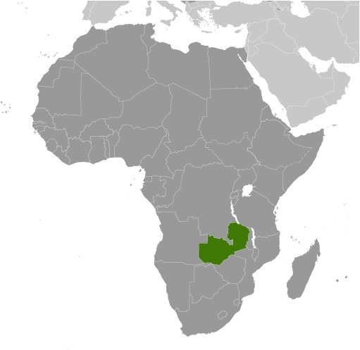 Zambia Location Map