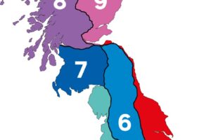 Map Showing How A and B-Roads Are Numbered In Great Britain