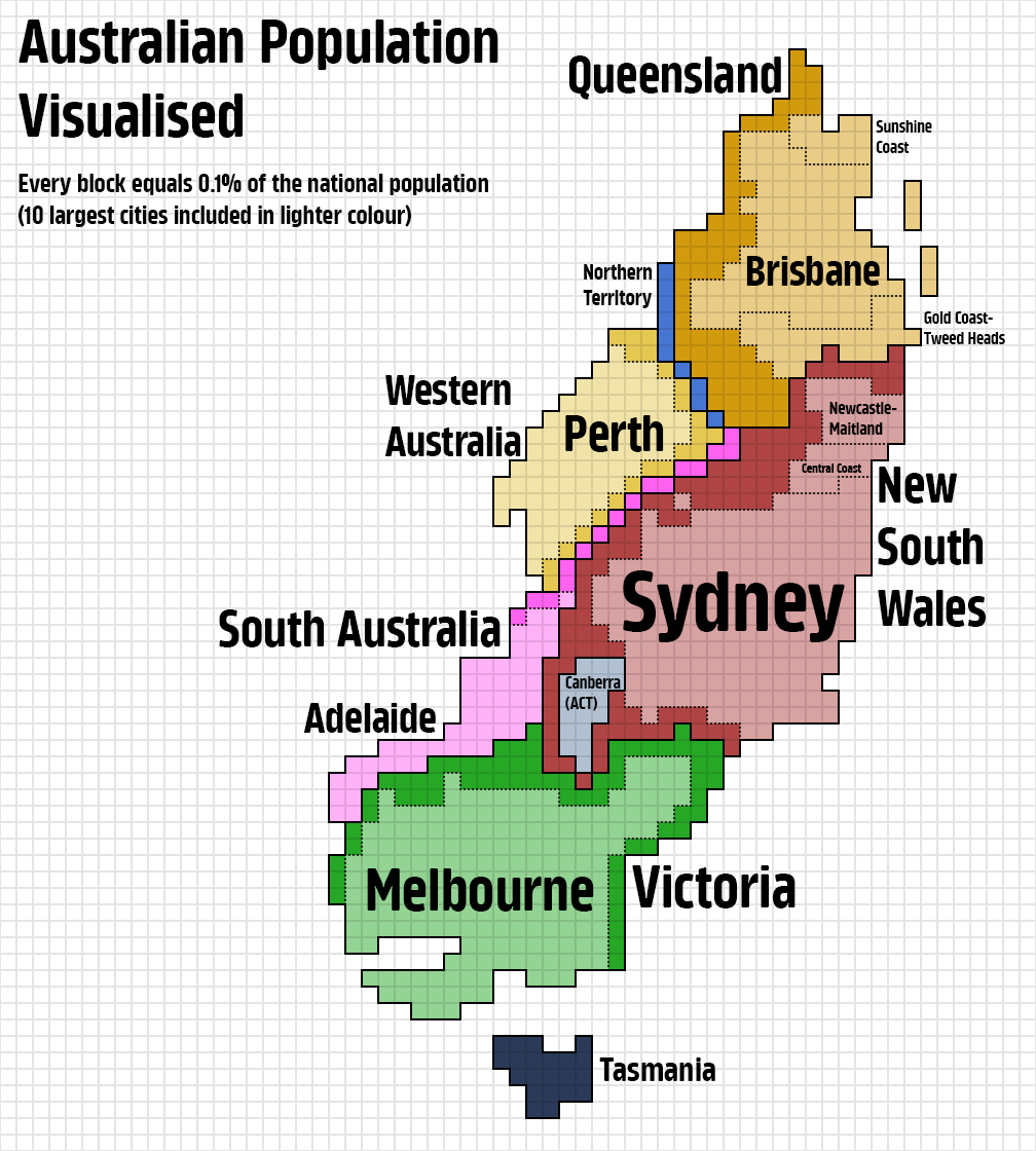 Brilliant Maps - Visualizing The Population of Various Countries