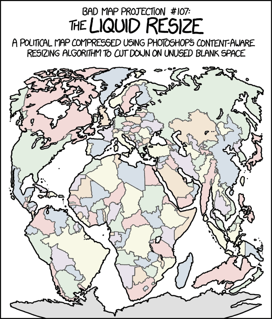 8 Really Bad Map Projections From XKCD - Brilliant Maps