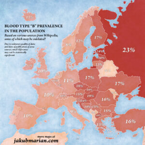 The Most Common Blood Types In Each European Country - Brilliant Maps