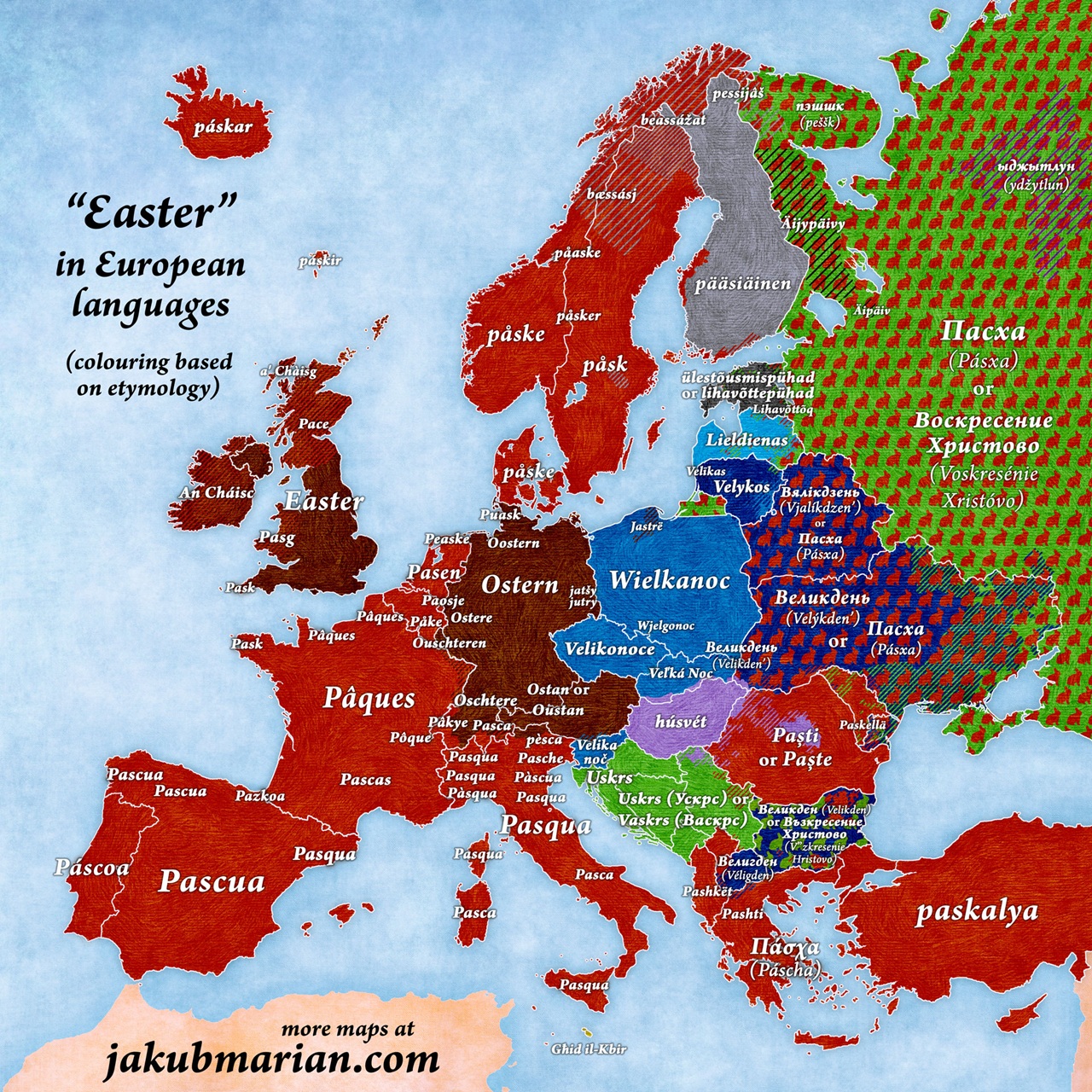 What Easter Is Called Across Europe in different European languages