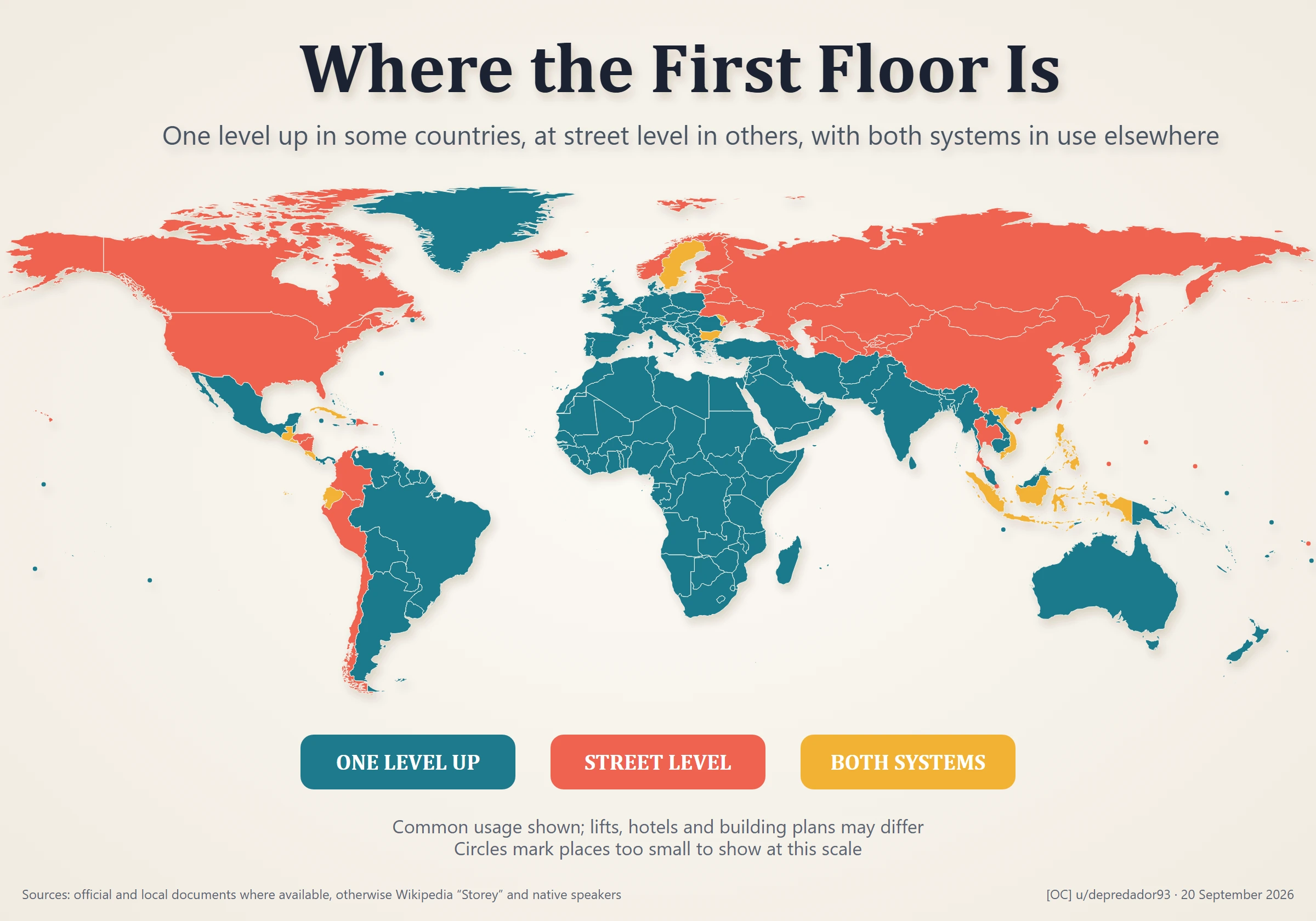 Brilliant Maps - Where Is Your Country’s First Floor?