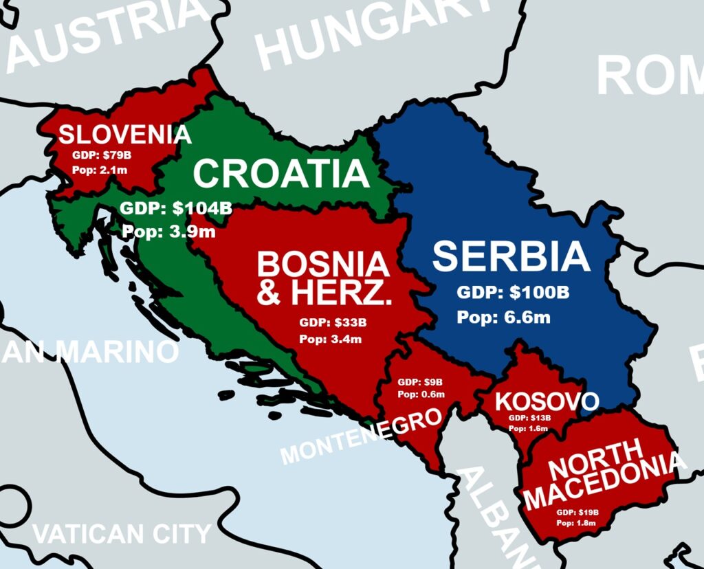 Animated Map Of The Breakup of Yugoslavia 1989 - 2008 - Brilliant Maps