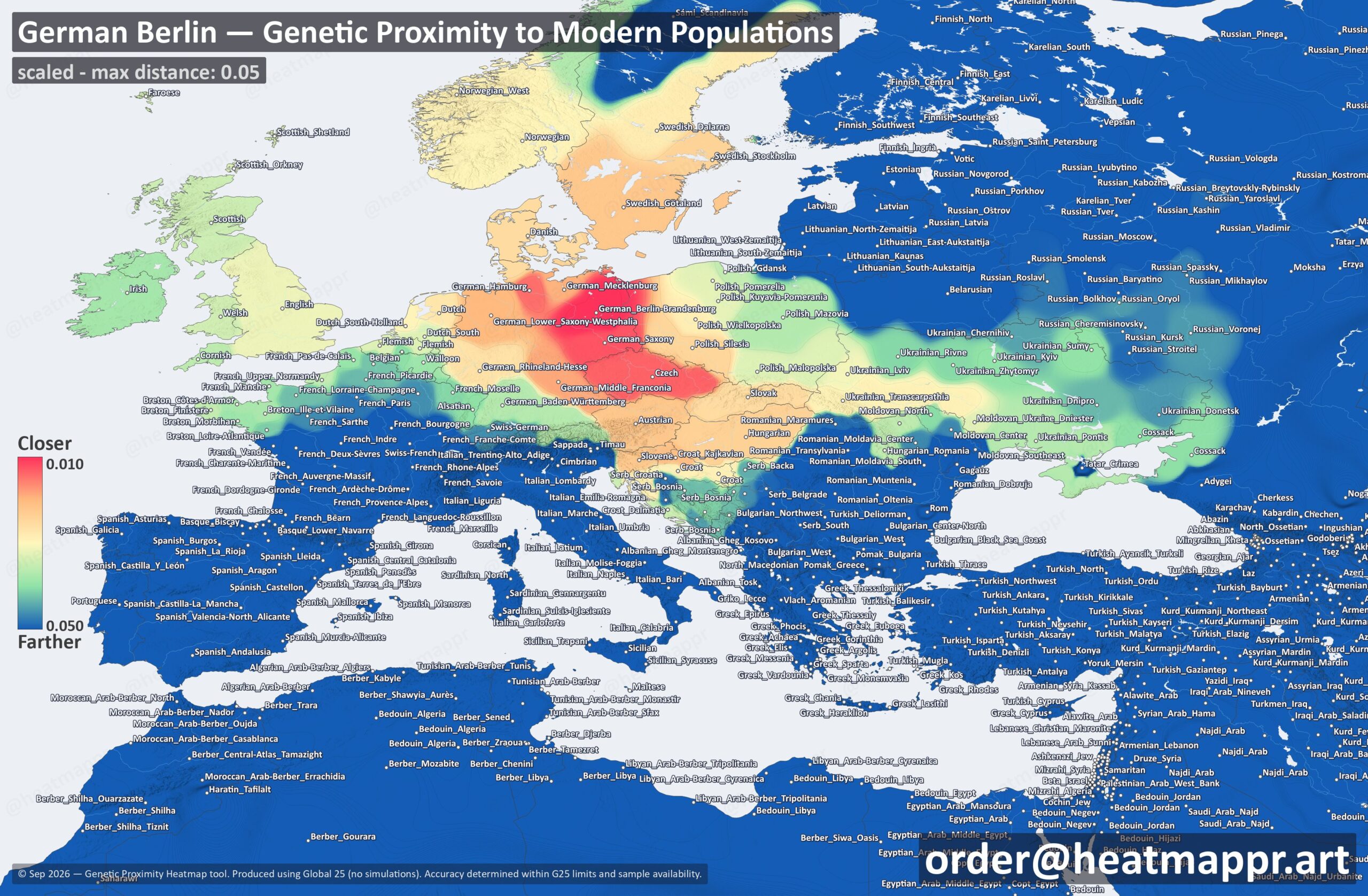 Berlin German DNA Heatmap