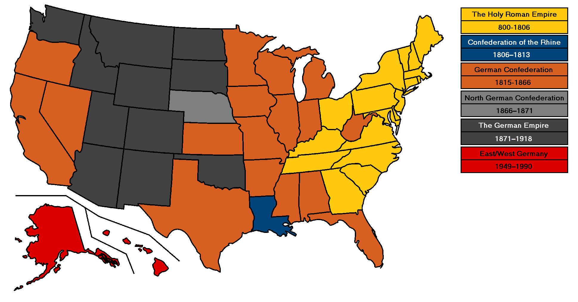 The German state when US states joined as states
