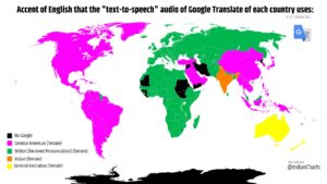Default Accent Of English Used By Google Translate In Every Country