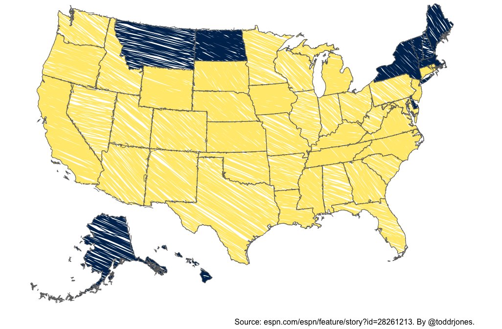 In The Yellow States the highest paid public employee is a college football or basketball coach