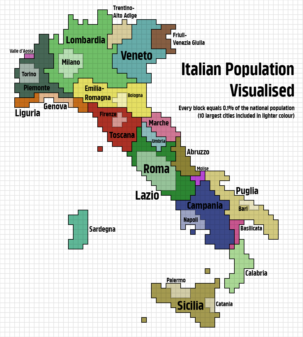 Population of Italy Visualized
