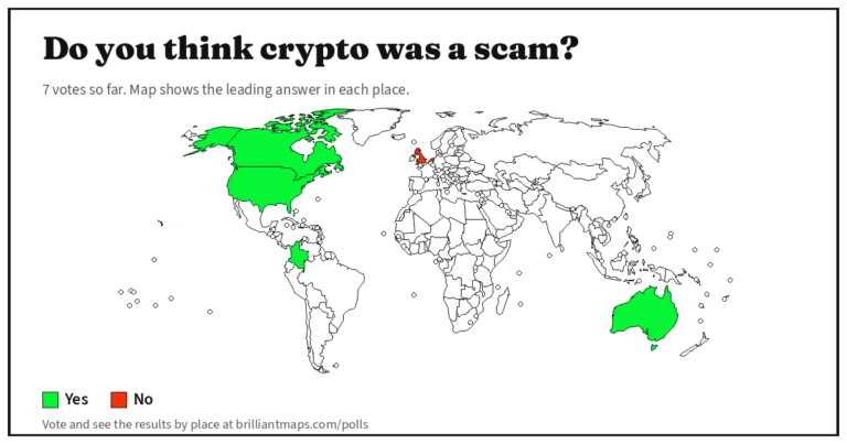 Do you think crypto was a scam? (map poll)
