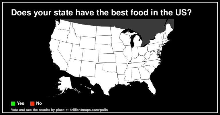 Does your state have the best food in the US? (map poll)