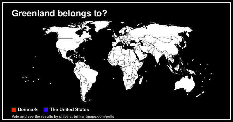 Greenland belongs to? (map poll)
