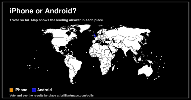 iPhone or Android? (map poll)
