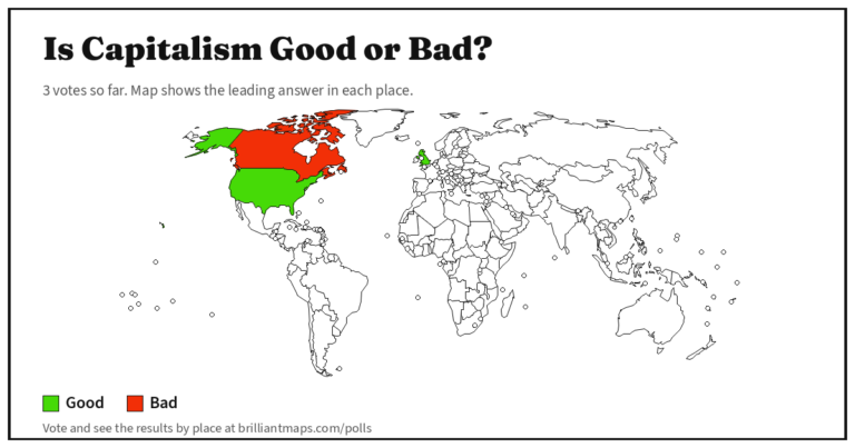 Is Capitalism Good or Bad? (map poll)