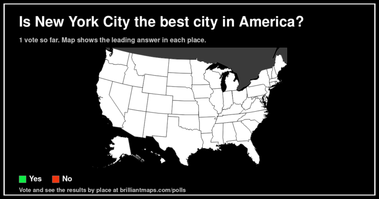 Is New York City the best city in America? (map poll)