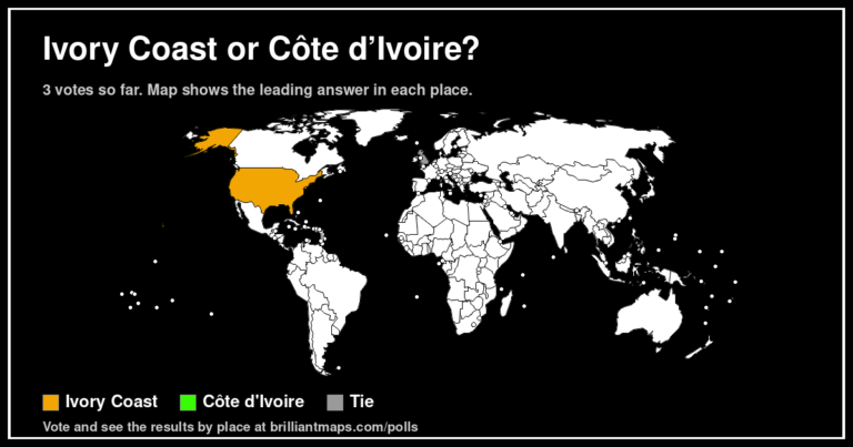 Ivory Coast or Côte d’Ivoire? (map poll)