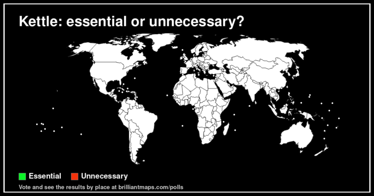 Kettle: essential or unnecessary? (map poll)