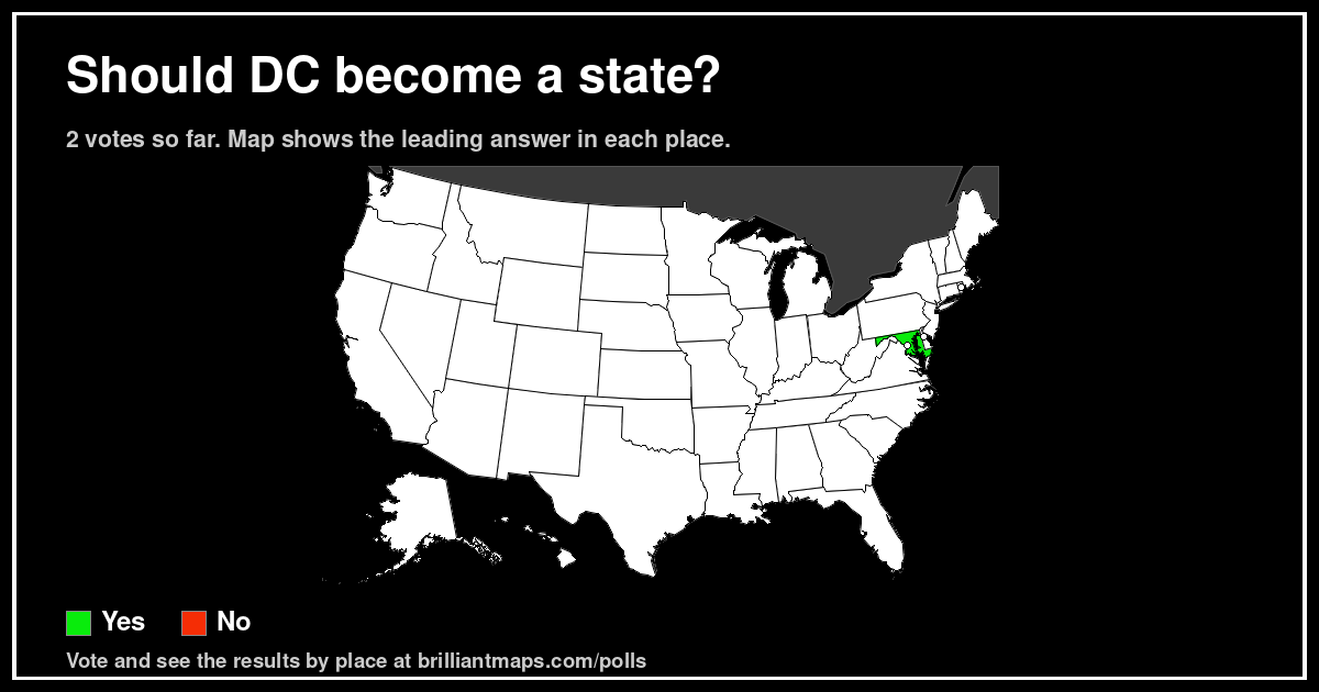 Should DC become a state? - Brilliant Maps