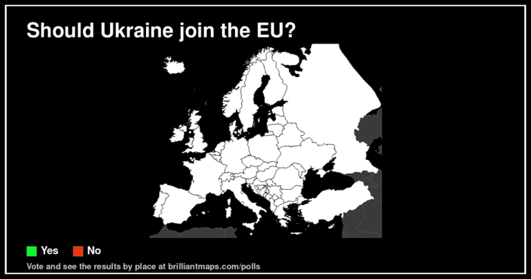 Should Ukraine join the EU? (map poll)