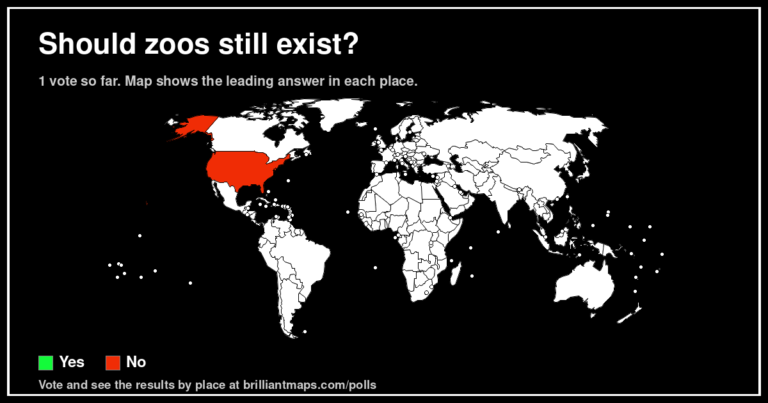 Should zoos still exist? (map poll)