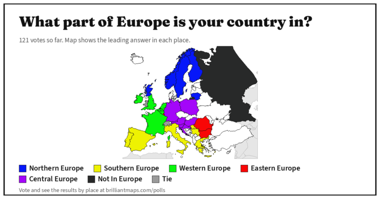 What part of Europe is your country in? (map poll)