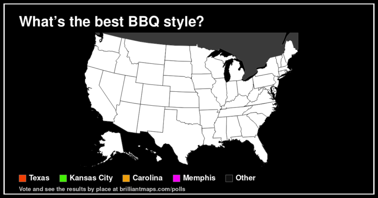 What’s the best BBQ style? (map poll)