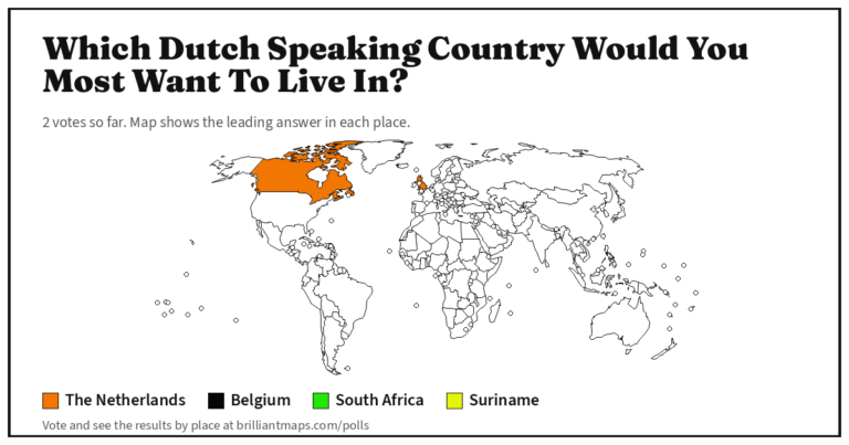 Which Dutch Speaking Country Would You Most Want To Live In? (map poll)
