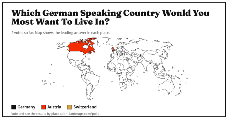 Which German Speaking Country Would You Most Want To Live In? (map poll)