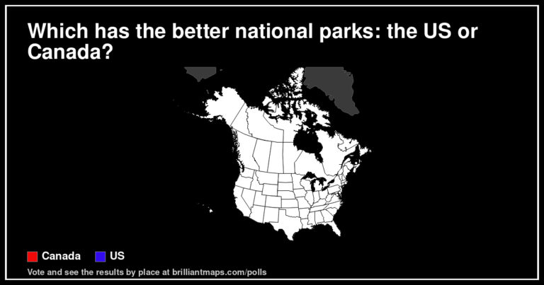 Which has the better national parks: the US or Canada? (map poll)