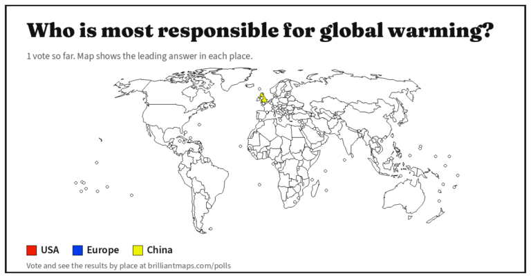 Who is most responsible for global warming? (map poll)