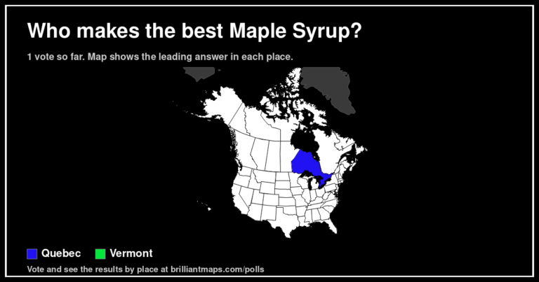 Who makes the best Maple Syrup? (map poll)